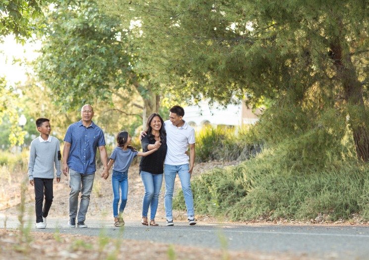 Family walking