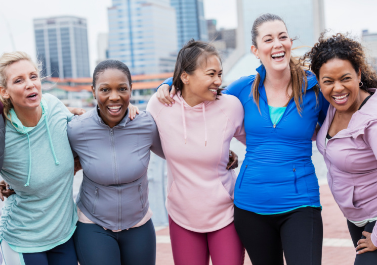 Group of women exercising