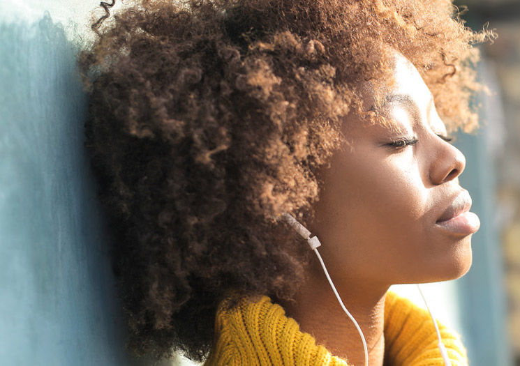 Woman meditating