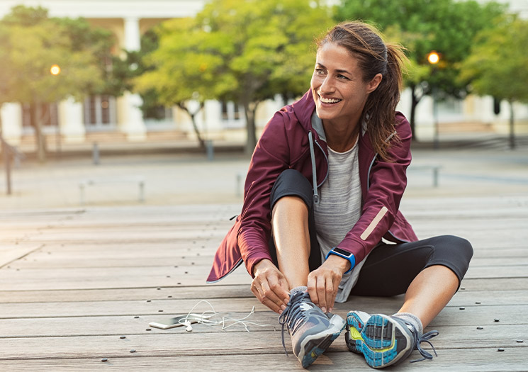 Runner resting